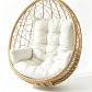 Coussin de Si�ge pour Fauteuil Suspendu avec Accoudoirs Renforc�s Blanc