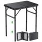 Table de Camping Pliante 58x40x 26-48-70 cm en Aluminium Pique nique Noir