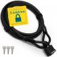 Cable Antivol de 5 M�tres Cadenas Velo � 3 Cl�s �quipement 500 cm Noir