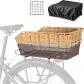 Marron Panier � V�lo Arri�re en Osier Grand Tress� � la Main Polyester
