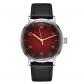 Montre M�canique Vintage avec Miroir en Verre Bomb� et Bo�tier Rouge Argent�