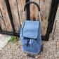 Caddie - Chariot de courses 2 roues sac en tissu bleu poign�e poche zipp�e