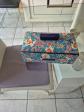 Longwy bo�te de rangement rectangulaire en �mail d�cor floral multicolore bleu