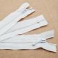 Lot 100 fermetures �clair non s�parable 15 cm blanc largeur de la glissi�re 4 mm