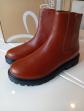 Pharma Confort bottines cuir marron zip semelle crant�e bout rond EU 38