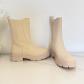 Merry Scott bottines femme beige EU 38 synth�tique zip semelle crant�e doubl�e