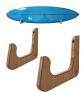 Support Mural Planche de Surf et Paddle Horizontal en Bois Design