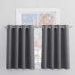 Rideauxs Occultant Court Rideau Thermique Unicolore Petit Draperies Gris