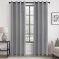Rideau Occultant Isolant Thermique Anti Chaleur Gris Clair Polyester Lot de 2