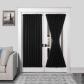Rideau Occultant Thermique avec Passe Tringle pour Portes et Fen�tres Noir