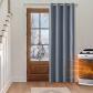 Rideau Occultant Thermique Salon Oeillets 140x225cm Bleu Pierre