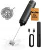 Mousseur � Lait �lectrique Rechargeable, Mousseur � Main Sans Fil, Double Spiral