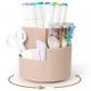 Rotatif Pot a Crayon Porte Organiseur Bureau Blanc Polypropyl�ne 30 Pi�ces