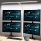 Lampe de Bureau LED 24W 80 cm de Table avec Contr�le par Gestes & Blanc M�tal