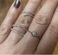 Messika bague sertie double pav�e taille 49, cha�ne de s�curit�, �crin 5,4 g