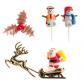 Kit de D�coration de G�teau avec Figurines de No�l Houx Bonhomme de Neige