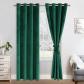 D�corations de No�l Lot de 2 Rideaux Velours Occultants Doux Vert Fonc�