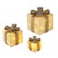 Bo�tes Lumineuses � LED pour la D�coration de No�l en Forme M�tal Lot de 3