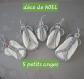 Lot de 5 d�corations No�l anges en Coton-gris � suspendre