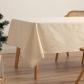 Nappe de No�l Jacquard Fil Dor� Table � Manger Rectangulaire D�coration Ecru