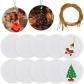 1 Bo�te de 12 D�corations de No�l en C�ramique Blanche de 312 cm Disques Ronds