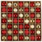 3cm Boules de No�l D�coration d'Ornements Rouge Plastique EG0101 0102 49pcs