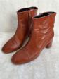 Bottines Eram femme marron talon bloc fermeture �clair bout rond | uni Taille 40