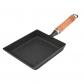 Po�le Japonaise Tamagoyaki Antiadh�sive Renforc�e 18cm Poign�e en Bois Noir