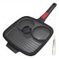 Po�le 3 Compartiments 26 x 24 cm avec Couvercle Noir Frire Casseroles