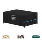 Housse Salon de Jardin Protection Table Mobilier Noir Tissu Oxford