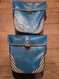 Paire De sacoche marbel  Bleu peugeot motobecane mobylette Simili Vintage