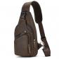 Sac de Poitrine Homme en Cuir Veritable Sacoche � Bandouli�re a Dos Port�
