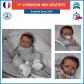 Poup�e Reborn Fille 49 cm Silicone Vinyle Souple Yeux Ferm�s B�b� R�aliste