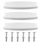 Marches de Piscine en Plastique Robuste avec 6 Vis Blanc Lot de 3