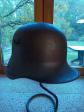 casque allemand stahlhelm impact� reste peinture feldgrau