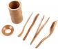 6 Pi�ces Ustensiles De C�r�monie Du Th�, Cuill�res � Caf� En Bambou Pince � Aigu