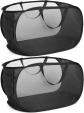 Lot De 2 Paniers � Linge Pliables 75L   Corbeille � Linge Sale Pop Up 36�36�58 C