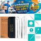 HOKIN Kit Detartreur Dentaire Inox 5 Outils Nettoyage Plaque Miroir