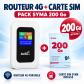 Routeur 4G LTE Portable, point d'acc�s sans fil   Carte SIM SYMA 200Go