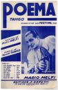 Partition 1948 chant accord�on Mario MELFI Poema, tango