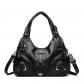 Sacs � Main Port�s �paule avec Bandouli�re pour Femme Hobo Sacoche Noir Cuir