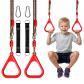 Anneaux d'Escalade pour Enfants Balan�oire Trap�ze Multifonctionnelle Rouge