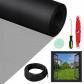 Moustiquaire Fenetre 150x500 cm Rouleau sans Percage Toile Noir