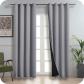 Rideaux Thermique Isolant Anti Froid et Chaleur Rideau Occultant Gris Clair
