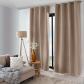 Rideau Thermique Occultant avec  illets Beige Naturel 135x240 cm 100% Polyester