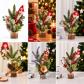 D�coration de No�l Mini Sapin Artificiel Centre de Table Bois et Pommes de Pin