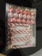 D�corations de No�l forme bonbon cannes sucre d orge rouge-blanc en plastique