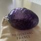 Meisenthal Boule de No�l d�corative verre violet avec pochette, France