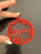 Boule de No�l personnalis�e pr�nom d�coration sapin 3D 7 cm