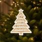 Sapin de No�l pr�noms en relief personnalis� bois grav� 2 couches d�coration
